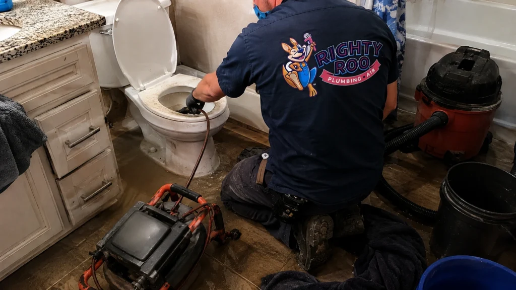Emergency Plumbing Tips for Palm Desert Homeowners plumber at work in bathroom repair
