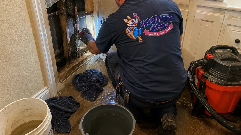 Emergency Plumbing Tips for Palm Desert Homeowners plumber repairing leaking pipes indoors